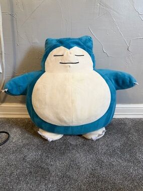 Pokémon Snorlax Sleeping Plush 2022 Official Nintendo Large Pillow Style